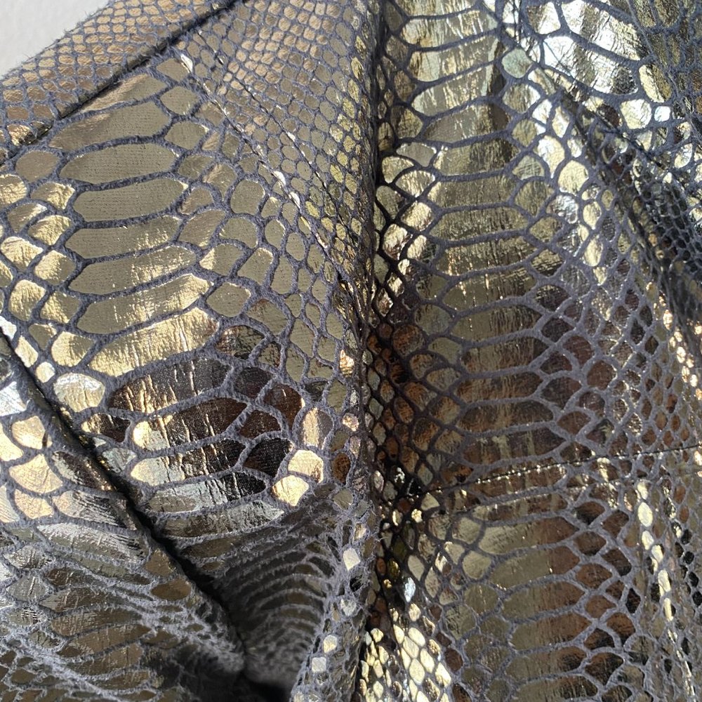 Multiples Crocodile Pattern Full Zip Jacket Size … - image 5